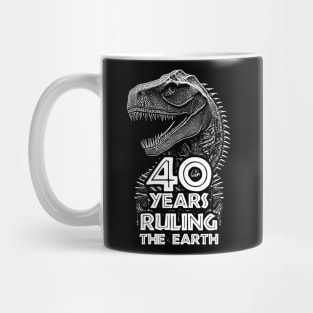 40th Anniversary - Dinosaur Lovers Birthday Mug